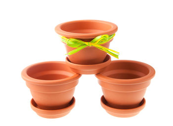 Close-up of cup over white background