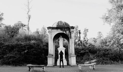 Built structure in park against clear sky