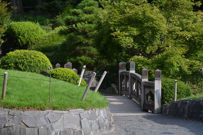 View of garden in park