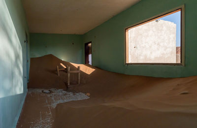 Sand in abandoned room