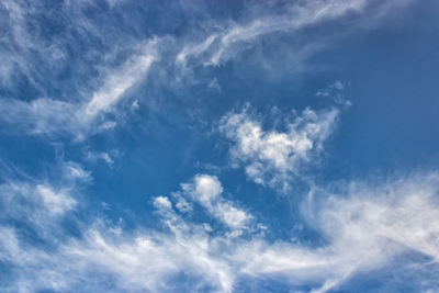 Low angle view of clouds in sky