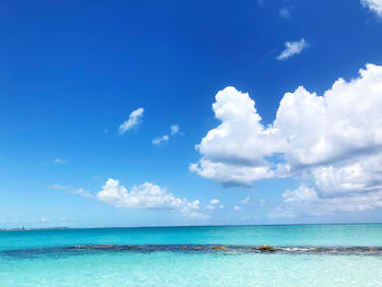 Bright blue waters of the turks and caicos 