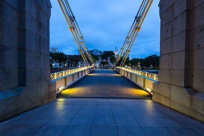 Bridge against sky in city