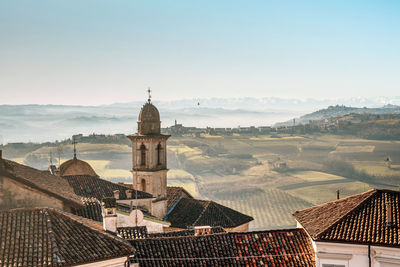 Panoramic view of buildings against sky