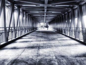 Interior of elevated walkway