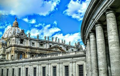 Low angle view of cathedral against cloudy sky