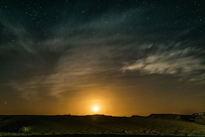 Scenic view of sky at night