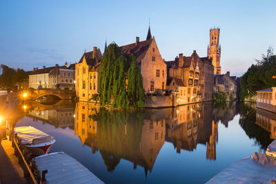 Reflection of buildings in river