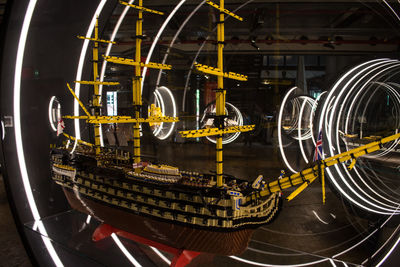 Model ship in museum