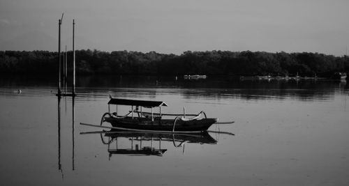 Boats in lake