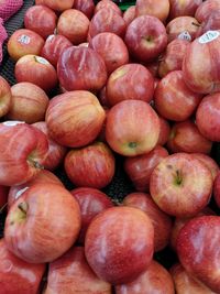 Full frame shot of apples in market