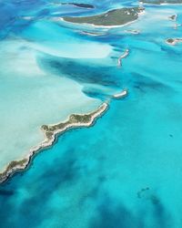 High angle view of island in sea