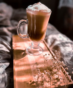 Close-up of coffee on table