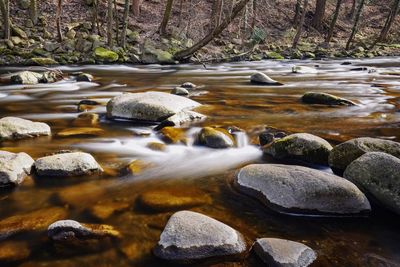 River flowing through rocks
