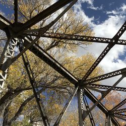 Low angle view of bridge against sky