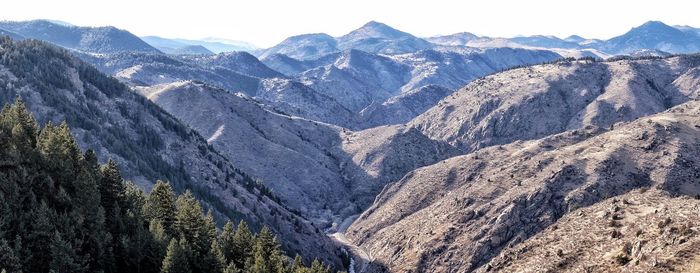 Scenic view of snowcapped mountains