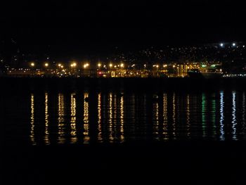 Illuminated city at night