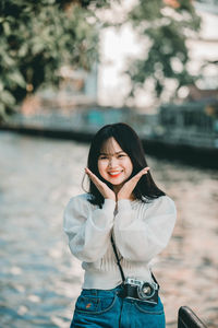 Portrait of a smiling young woman