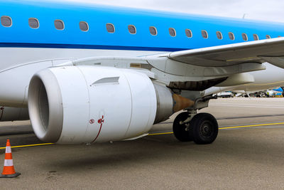 Airplane on airport runway