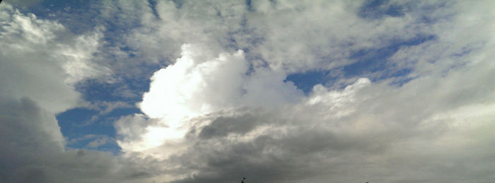 Low angle view of cloudy sky