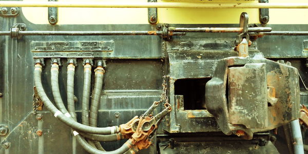 Close-up of rusty machine part