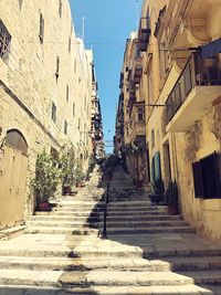 Narrow alley amidst buildings in city