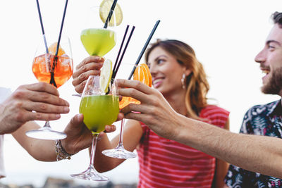 Group of people drinking glass