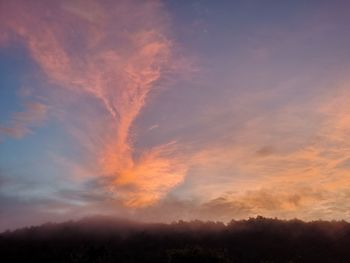 Scenic view of landscape against sky during sunset