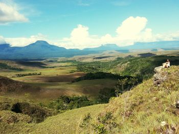 Scenic view of landscape against sky