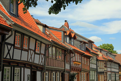 Low angle view of building against sky