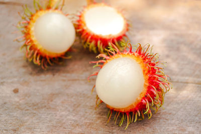 Close-up of fruits on table