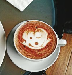 Close-up of coffee on table
