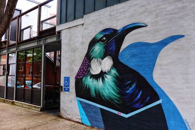 View of bird on wall