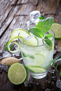 Close-up of drink on table