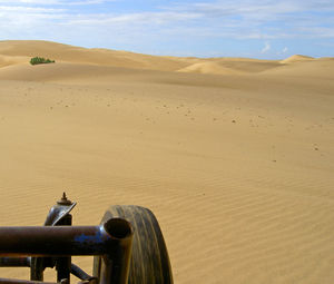 Scenic view of sand dunes at medanos de coro national park against sky