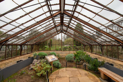 View of abandoned greenhouse