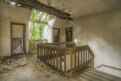 Interior of abandoned building