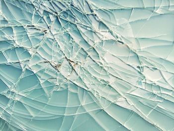 Full frame shot of cracked glass