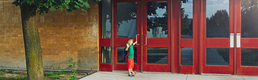 Full frame shot of red building