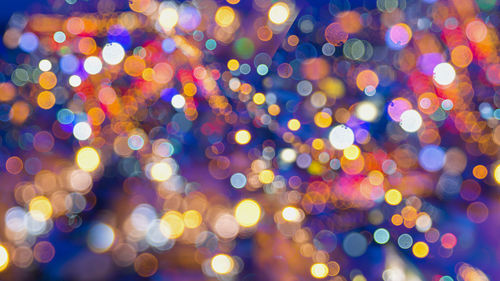 Defocused image of illuminated lights