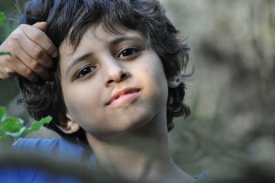 Close-up portrait of boy