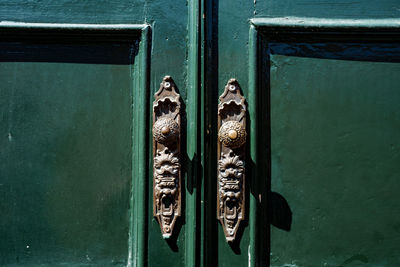 Close-up of closed door