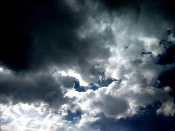 Low angle view of clouds in sky
