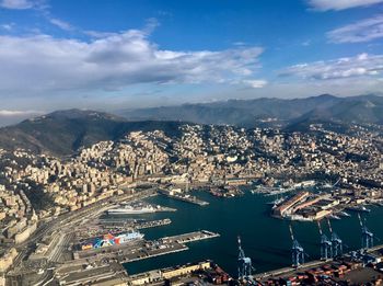 High angle view of cityscape