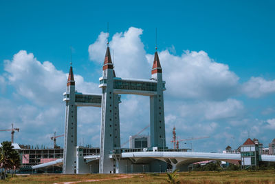 Iconic terengganu drawbridge in terengganu, malaysia.