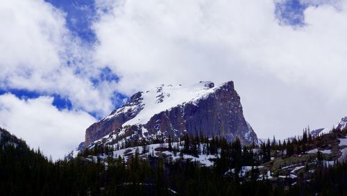 Panoramic view of snowcapped mountain against sky