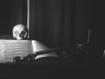 Man sitting on book