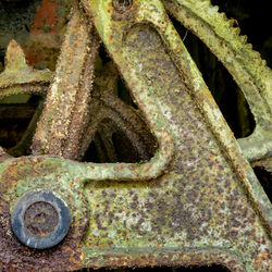 Close-up of abandoned building