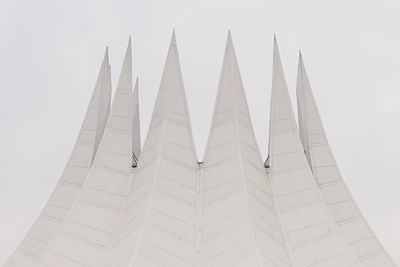 High section of built structure against clear sky