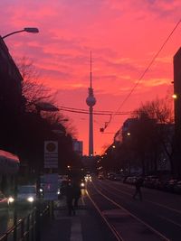 City street at dusk